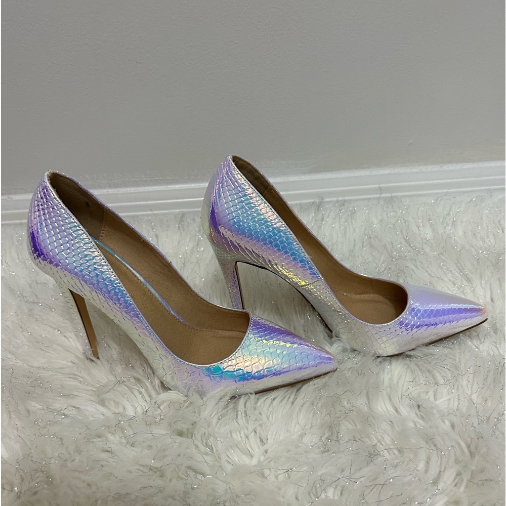 Silver Hologram heels